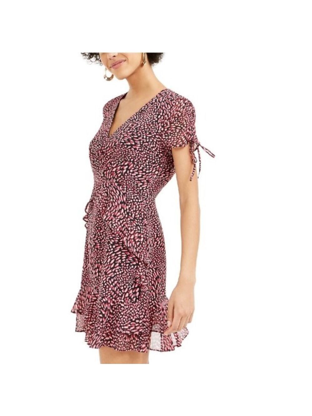 Bar III Printed Ruffled Mini Dress - Picture 3 of 6